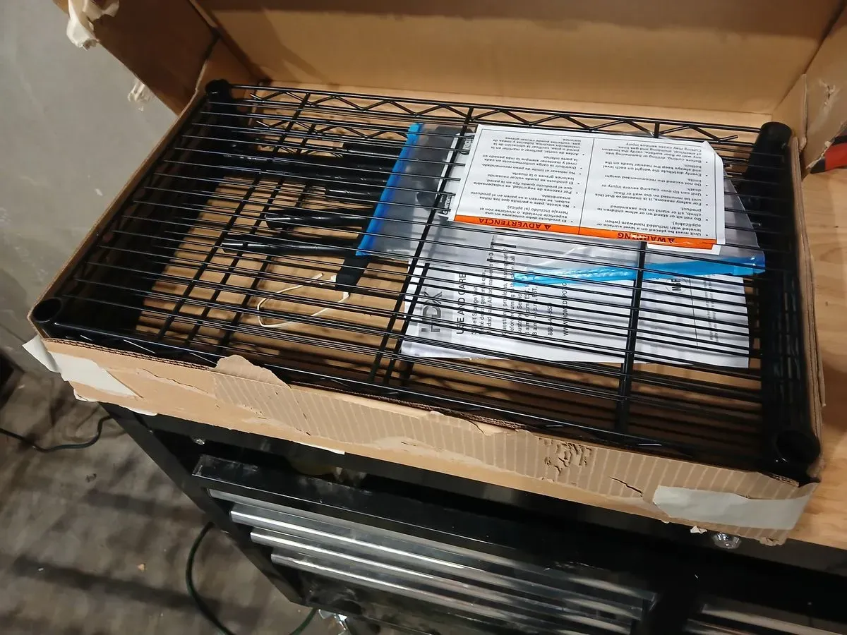 HDX 3-Tier Steel Wire Shelving Unit in Black (24 in. W x 30 in. H x 14 in. D) - image 3