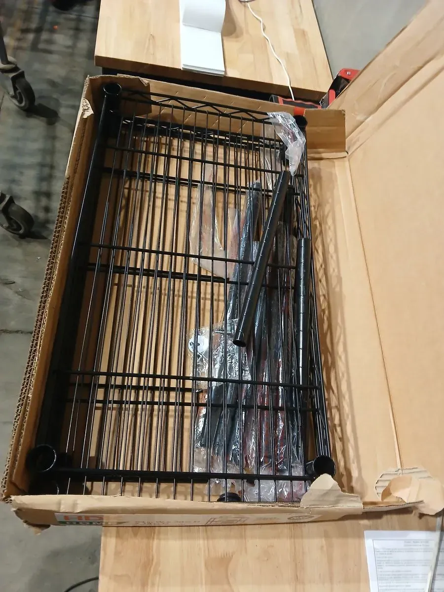 HDX 3-Tier Steel Wire Shelving Unit in Black (24 in. W x 30 in. H x 14 in. D) - image 3