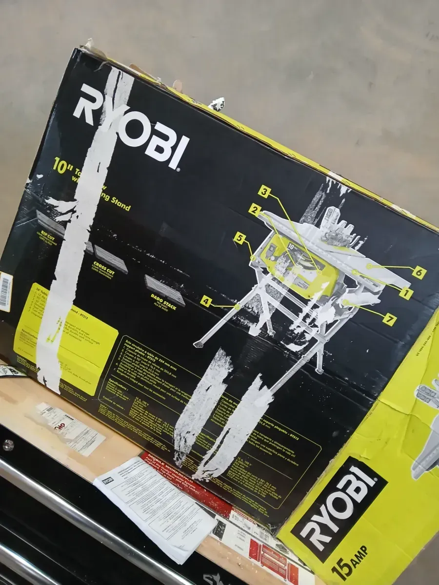 RYOBI 15 Amp 10 in. Compact Portable Corded Jobsite Table Saw with Folding Stand - image 2