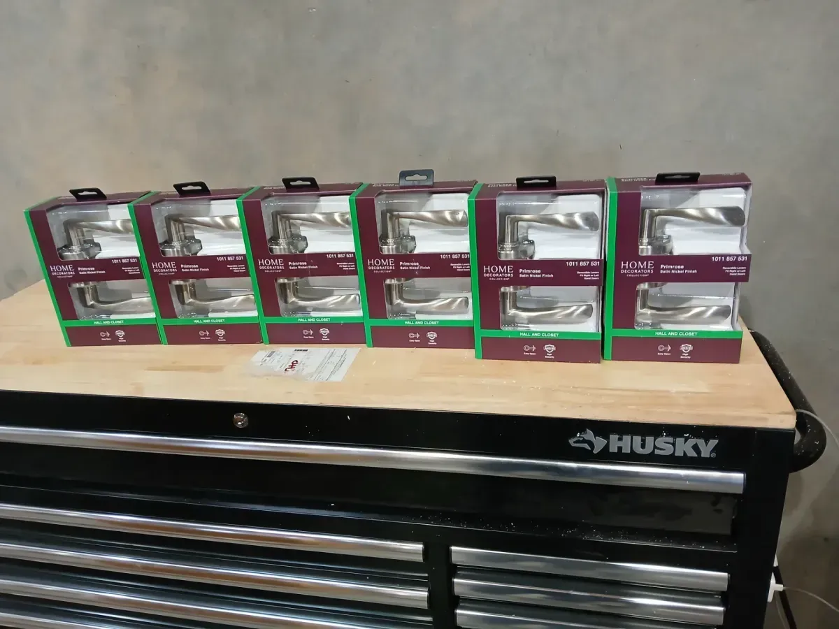 Home Decorators Collection Primrose Satin Nickel Passage Hall/Closet Door Handle - image 3