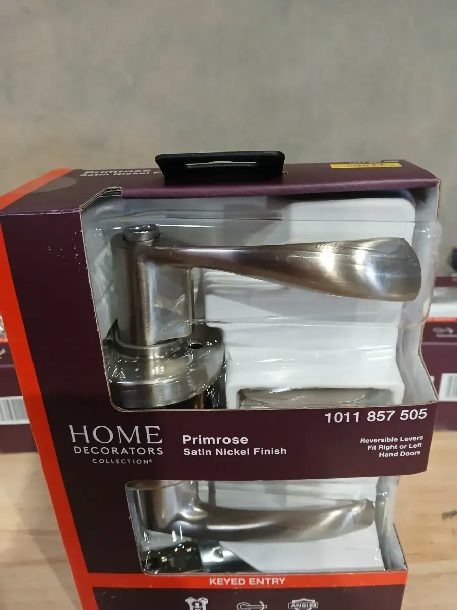 Home Decorators Collection Primrose Satin Nickel Keyed Entry Door Handle Featuring Dual Keyway - image 4