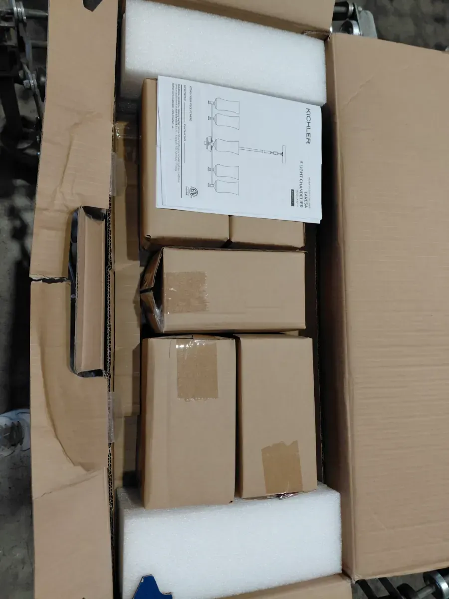 KICHLER Taresa 5-Light Chandelier with Clear Glass in Champagne Bronze - image 3