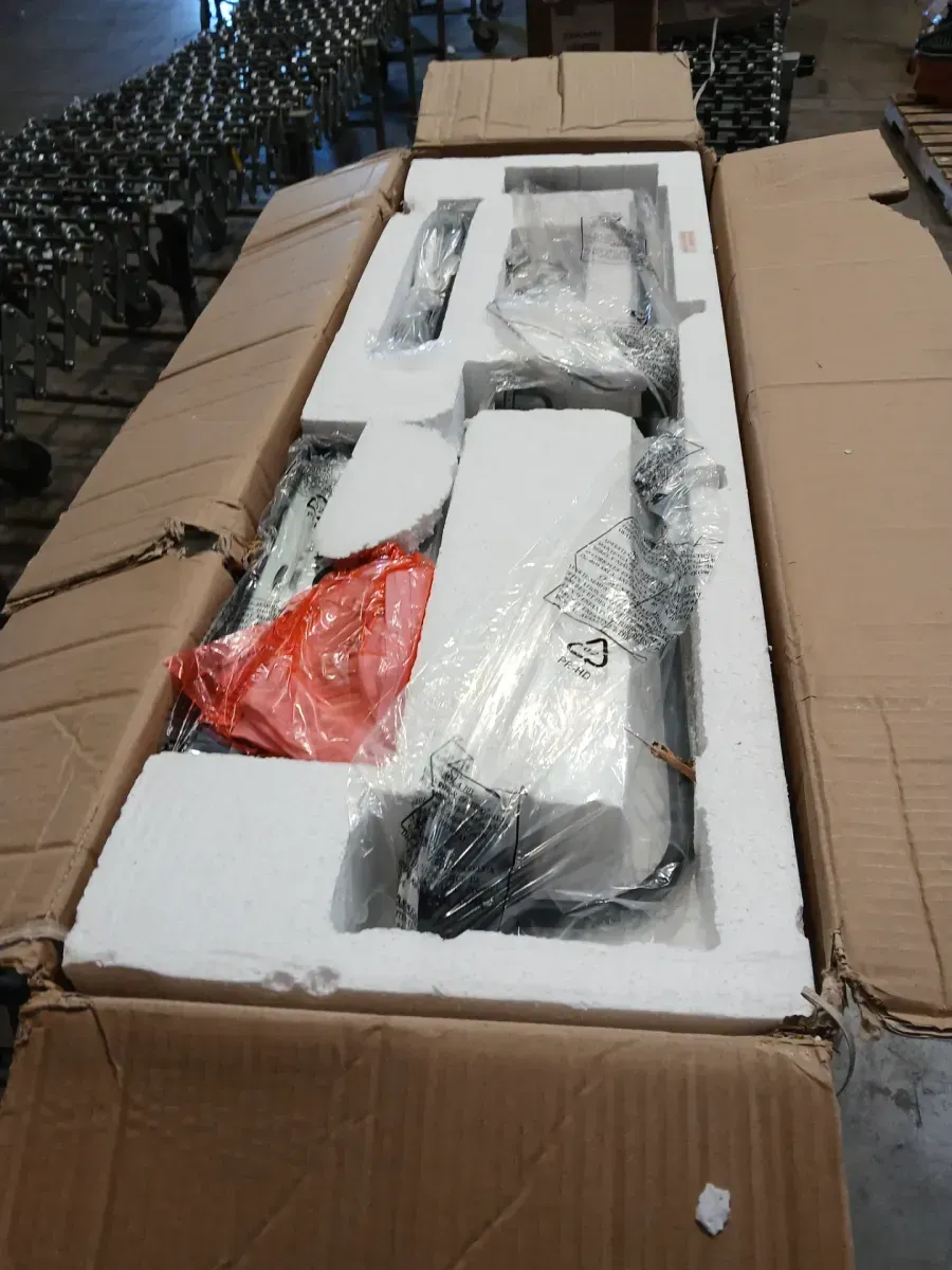 pasentel Modern 3 Light Black Pendant Light with Clear Striped Glass Shades, No Bulbs Included - image 3