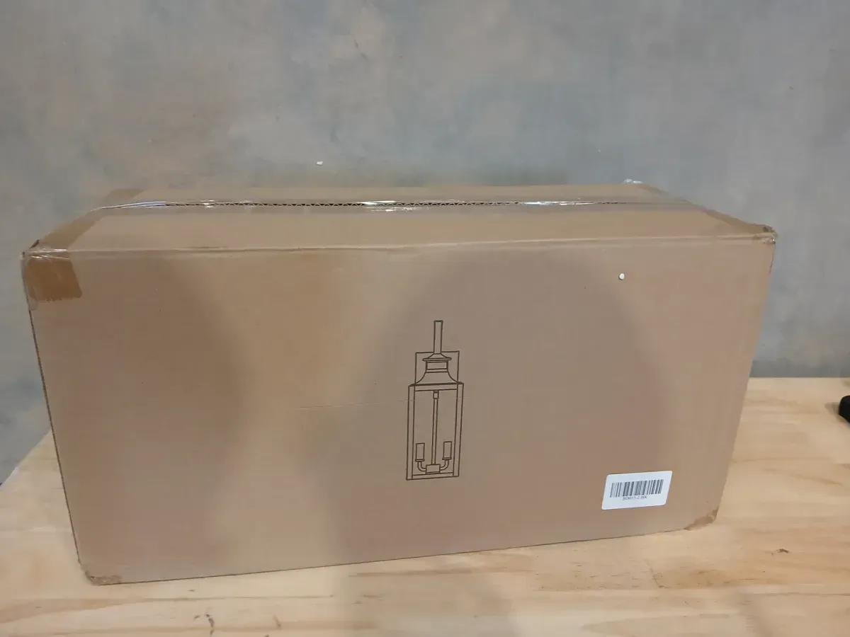 pasentel 2-Light Black Motion Sensing Dusk to Dawn Outdoor Hardwired Wall Lantern Scone with Clear Glass, No Bulbs Included - image 2