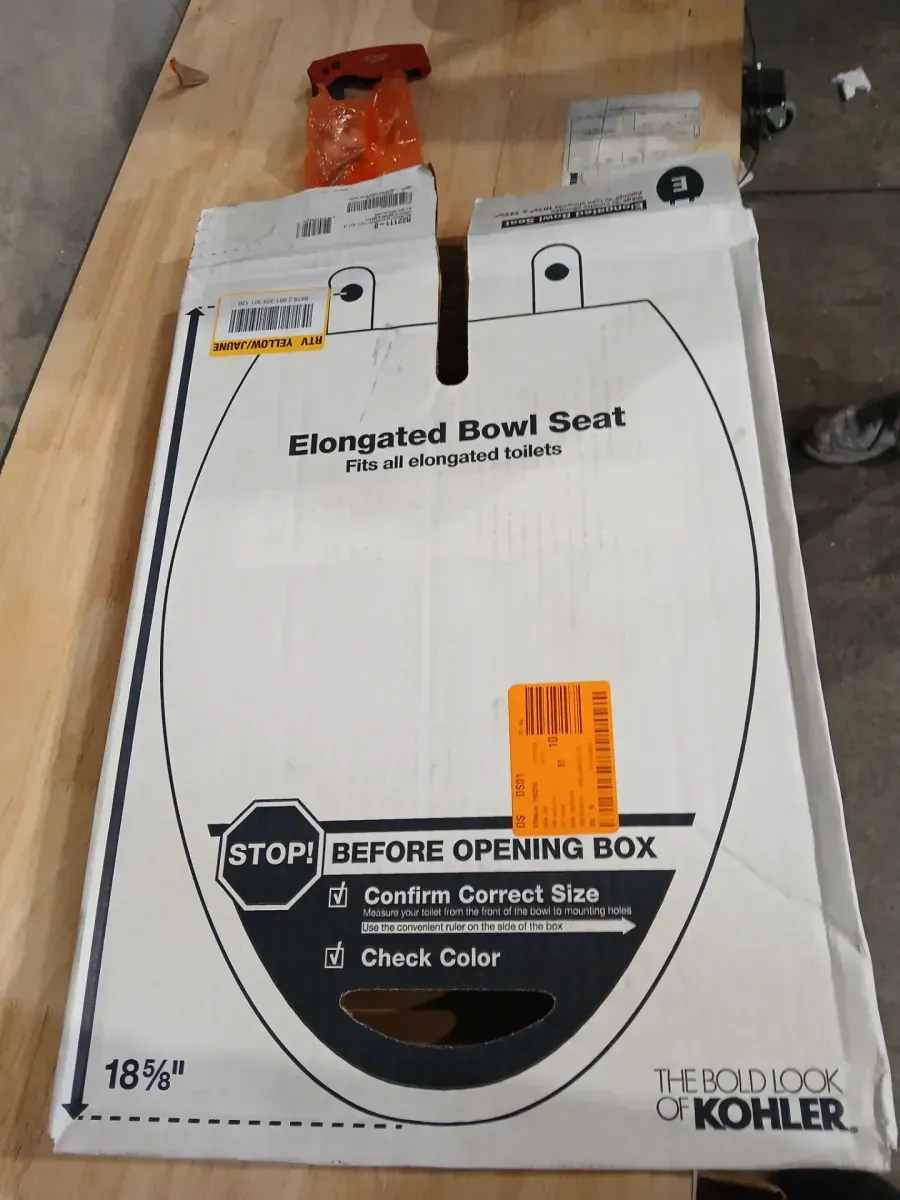 KOHLER Stonewood Elongated Toilet Seat in White - image 2