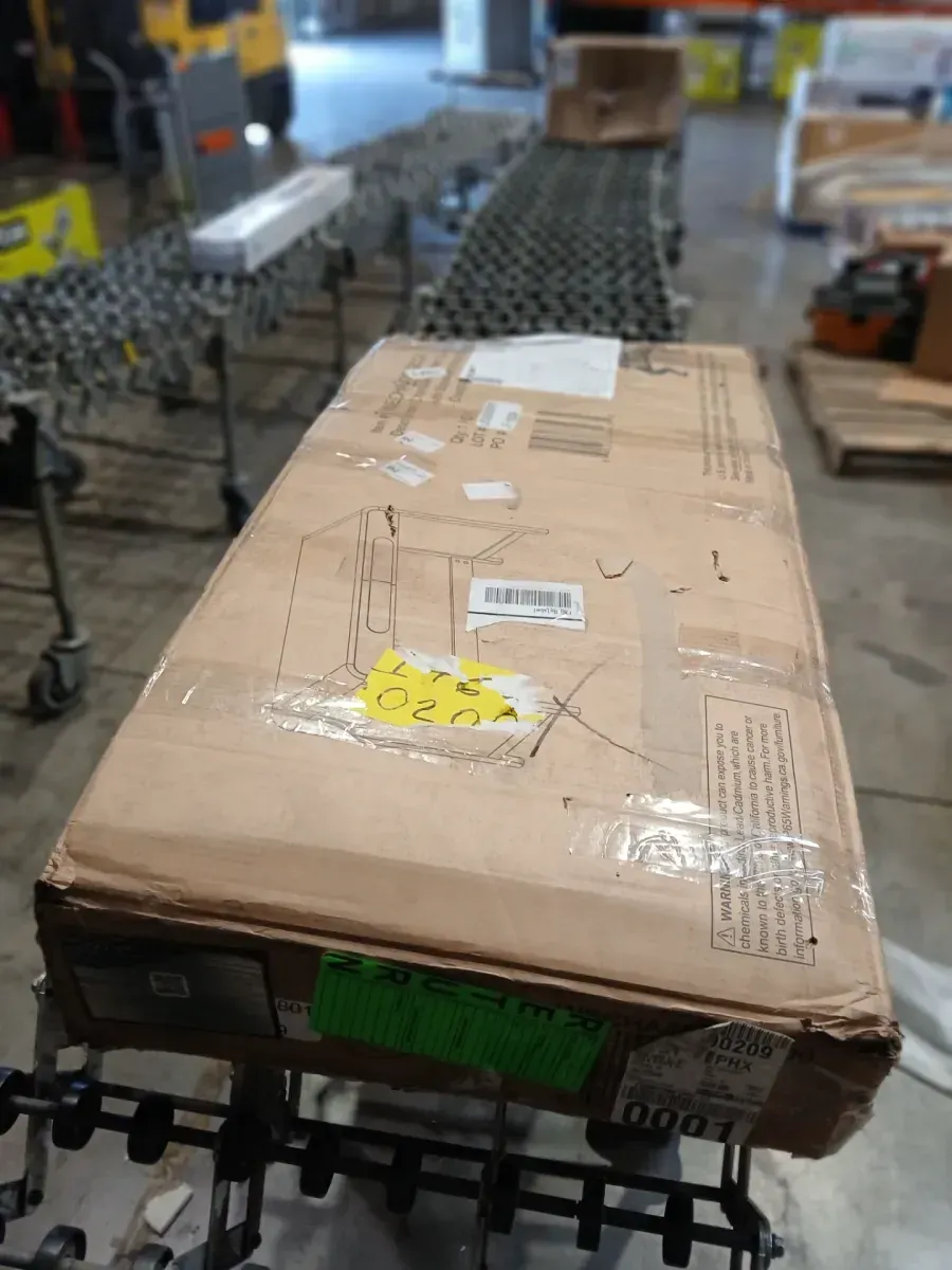 Walker Edison Chantelle Curved Writing Desk with Statement Pulls in Coastal Oak Finish Wood - image 2