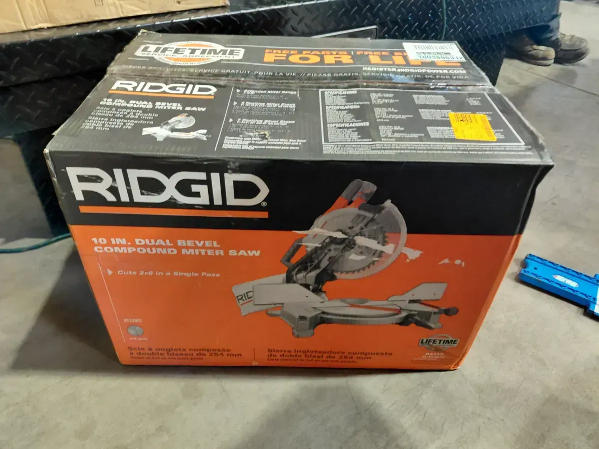 RIDGID 15 Amp 10 in. Corded Dual Bevel Miter Saw with LED Cut Line Indicator - image 3