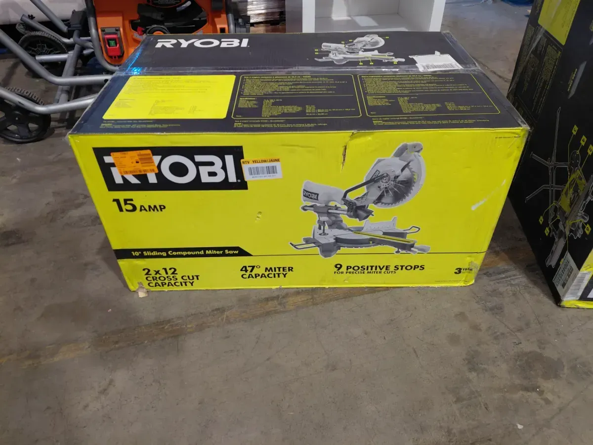 RYOBI 15 Amp 10 in. Corded Sliding Compound Miter Saw with LED Cutline Indicator - image 3