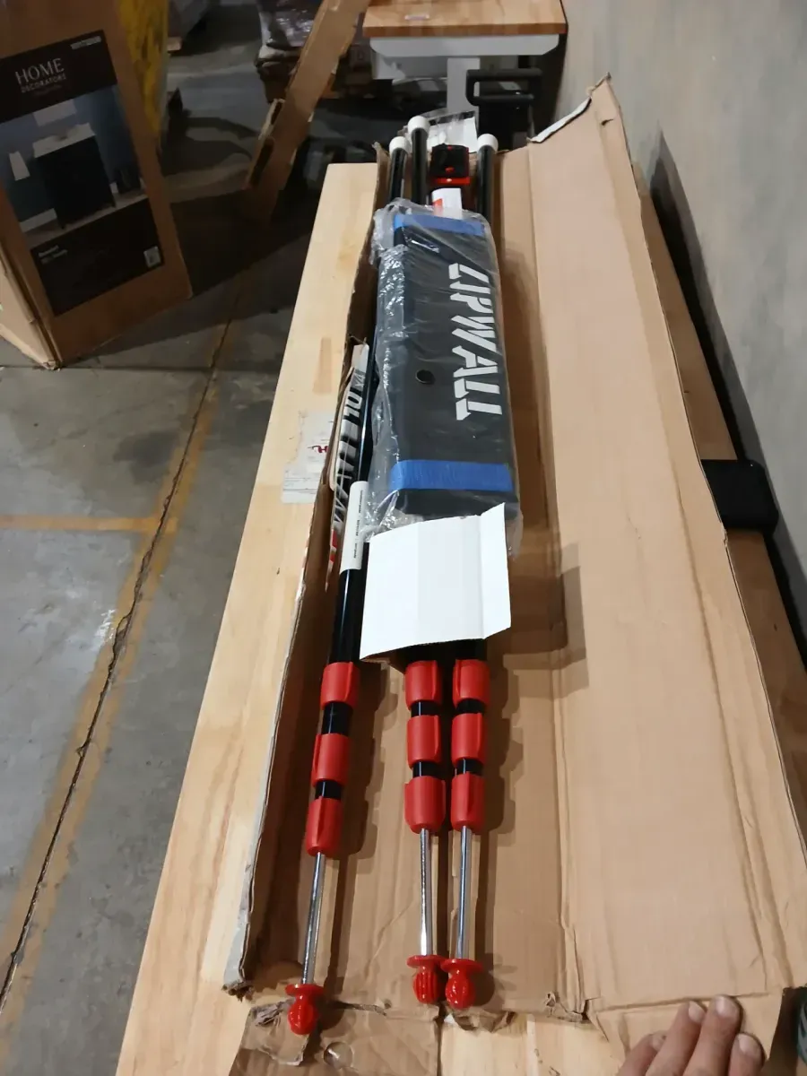 ZipWall 10 ft. Stainless Steel Dust Barrier Poles with 2-Adhesive Zippers and a Carry Bag Black (4-Pack) - image 4