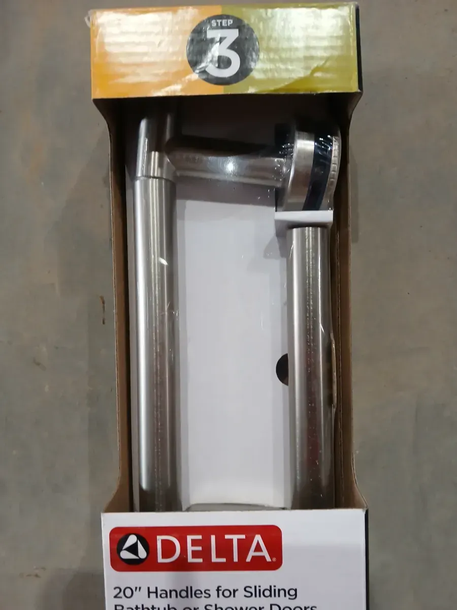 Delta Lyndall 20 in. Sliding Shower and Bathtub Door Handles in Nickel (1-Pair) - image 3