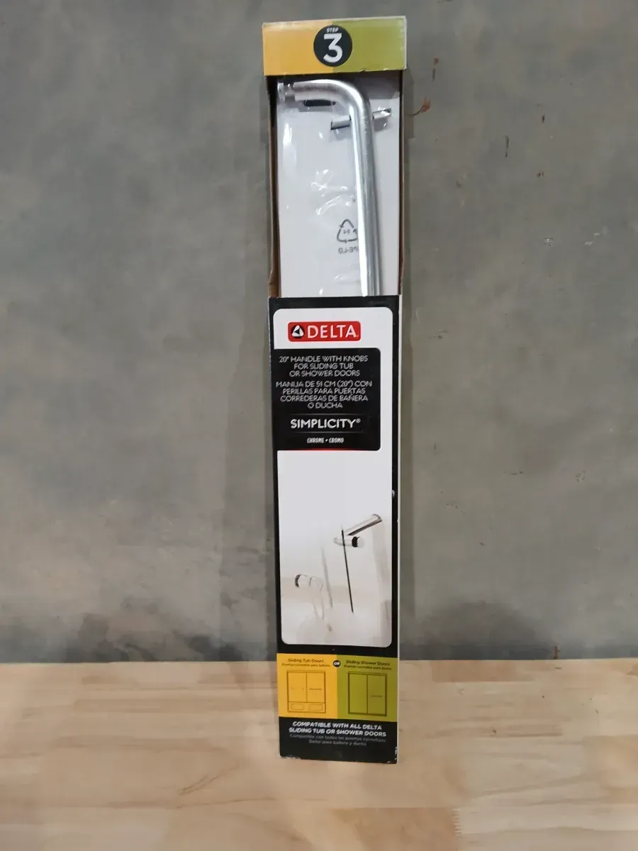 Delta Simplicity 20 in. Sliding Shower and Bathtub Door Handles in Chrome - image 2