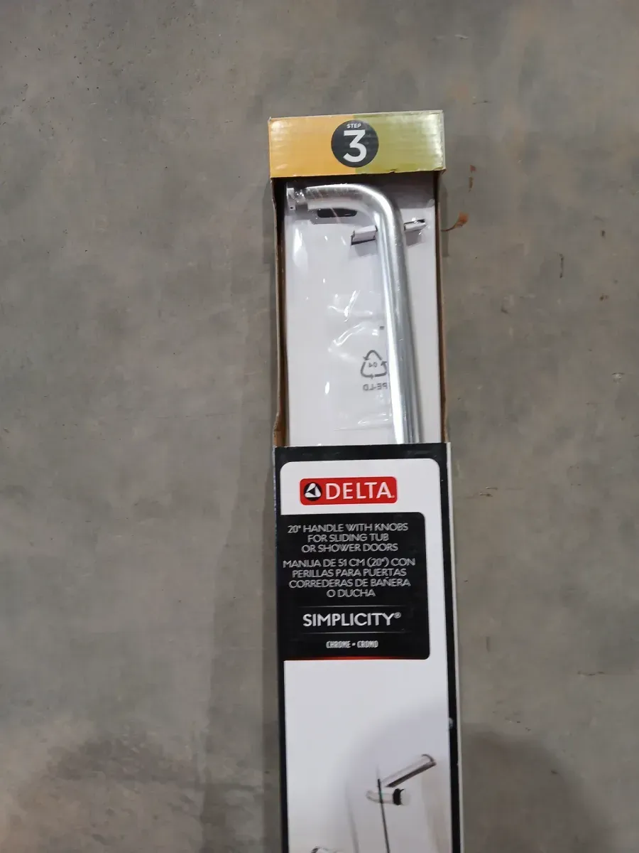 Delta Simplicity 20 in. Sliding Shower and Bathtub Door Handles in Chrome - image 4