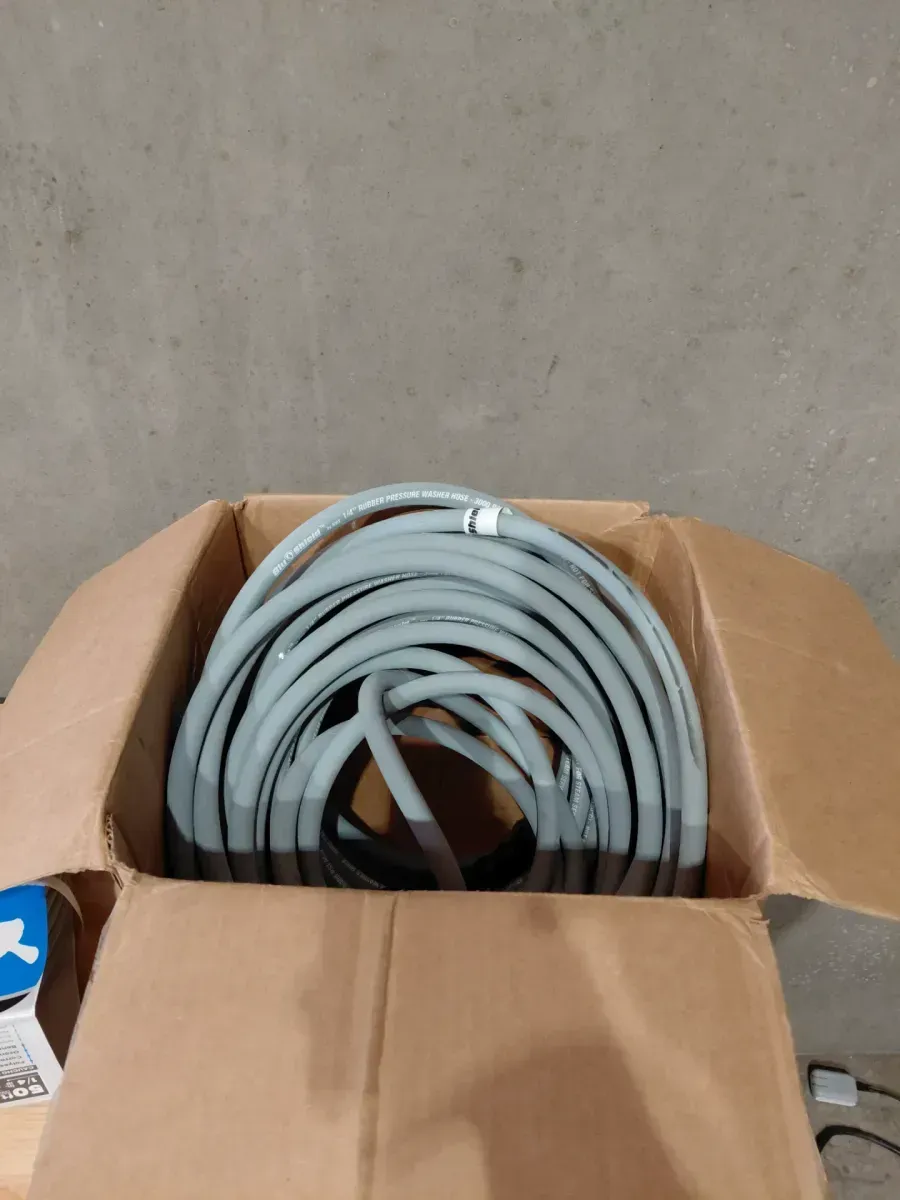 BLU SHIELD 1/4 in. x 50 ft. 3000 PSI Rubber Pressure Washer Hose, Non-Marking with M22 Fittings - image 2