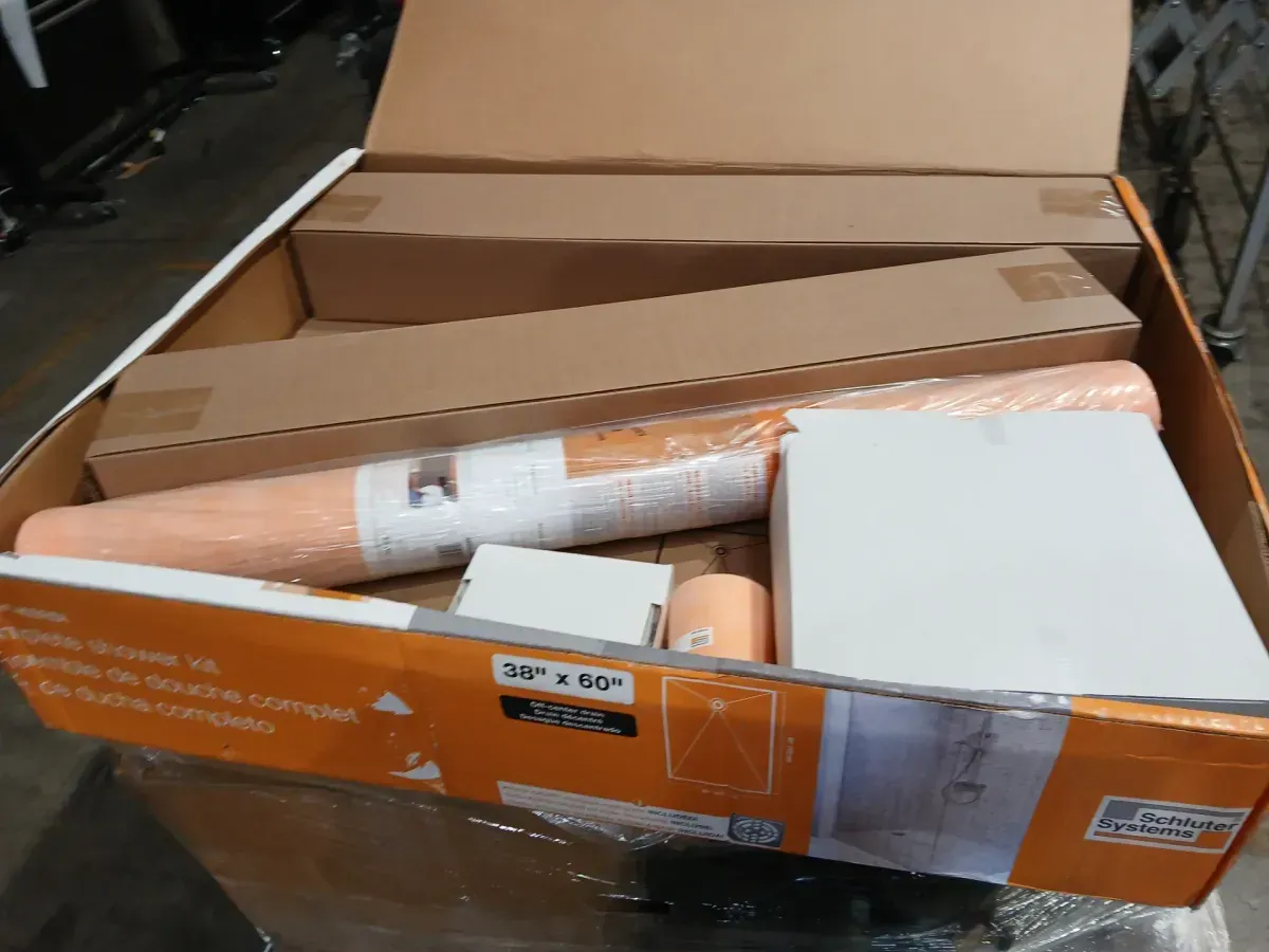 Schluter Kerdi-Shower-Kit 38 in. x 60 in. Off-Center Shower Kit in ABS with PVC Flange Stainless Steel Drain Grate - image 4