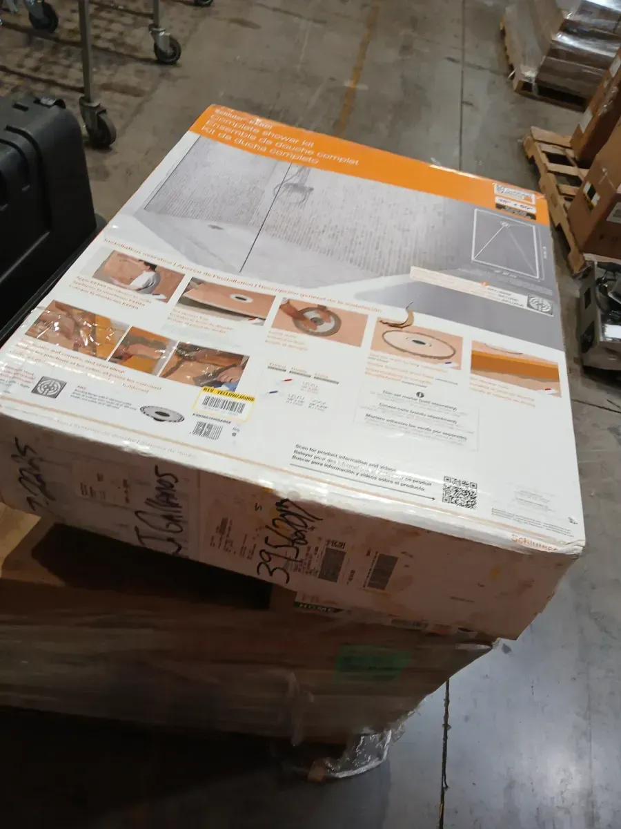 Schluter Kerdi-Shower-Kit 38 in. x 60 in. Off-Center Shower Kit in ABS with PVC Flange Stainless Steel Drain Grate - image 2