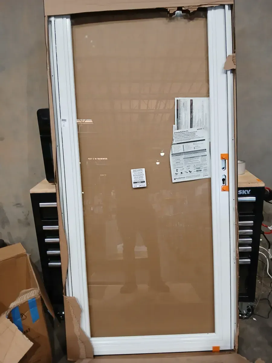 Andersen 2000-Series 30 in. x 80 in. White Universal Full View Interchangeable Aluminum Storm Door with Nickel Hardware - image 3