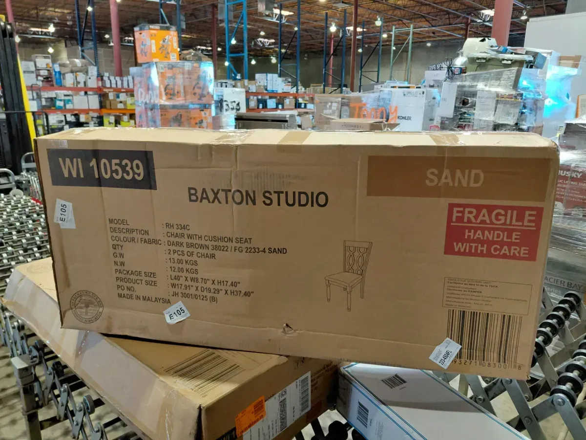 Baxton Studio Cherese Sand and Dark Brown Dining chair (Set of 2) - image 4