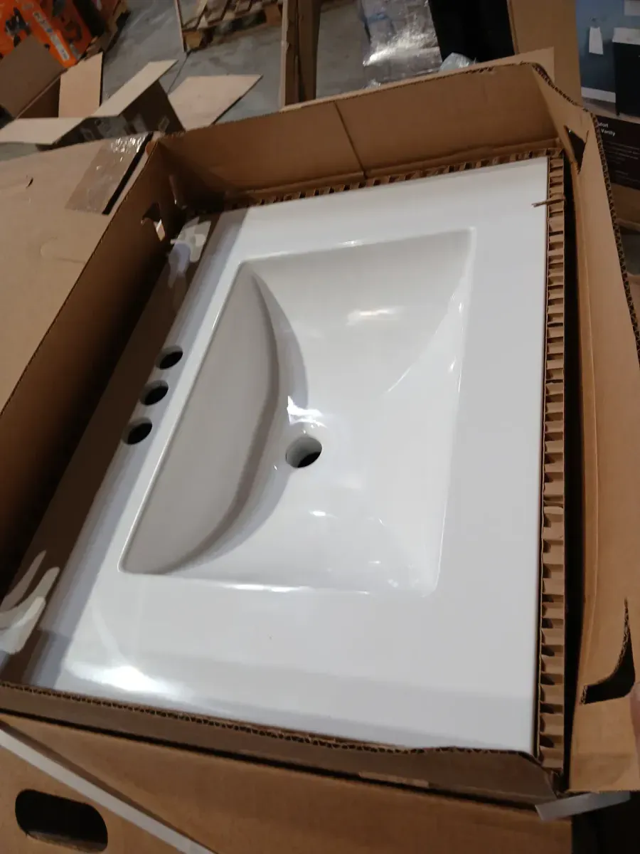 Glacier Bay Haldone 25 in. Single Sink Sunlit Bath Vanity with White Cultured Marble Top (Assembled) - image 5