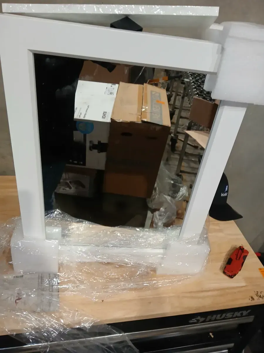 Glacier Bay 15-1/4 in. W x 19-3/8 in. H Rectangular Framed Recessed or Surface-Mount Bathroom Medicine Cabinet with Mirror, White - image 4