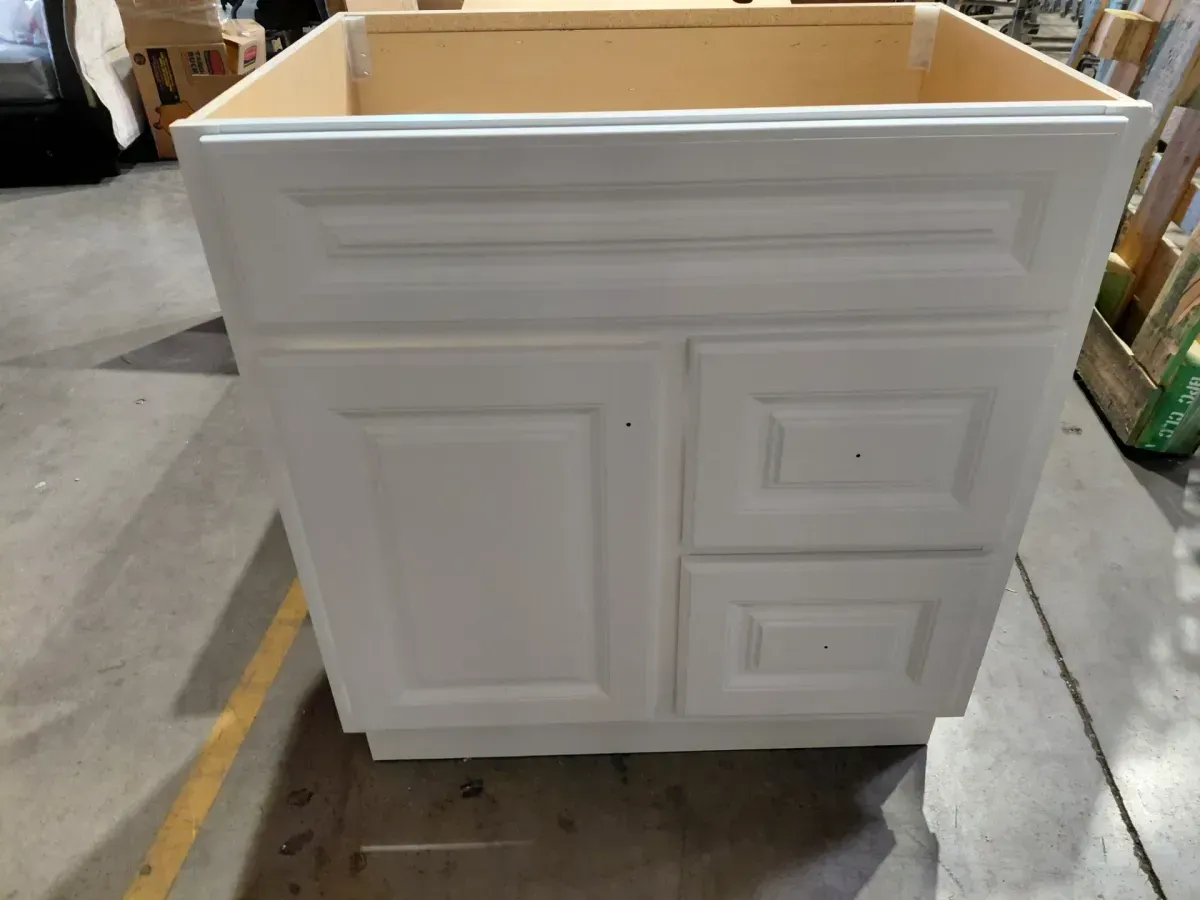 Glacier Bay Hampton 30 in. W x 21 in. D x 33.5 in. H Bath Vanity Cabinet without Top in White - image 3