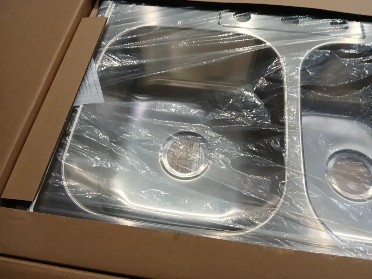 Glacier Bay 33 in. Drop-In 50/50 Double Bowl 20 Gauge Stainless Steel Kitchen Sink - image 4