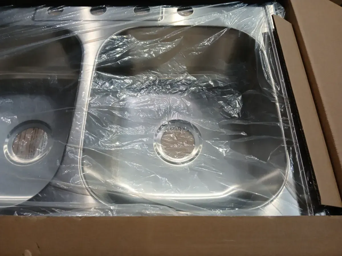 Glacier Bay 33 in. Drop-In 50/50 Double Bowl 20 Gauge Stainless Steel Kitchen Sink - image 5