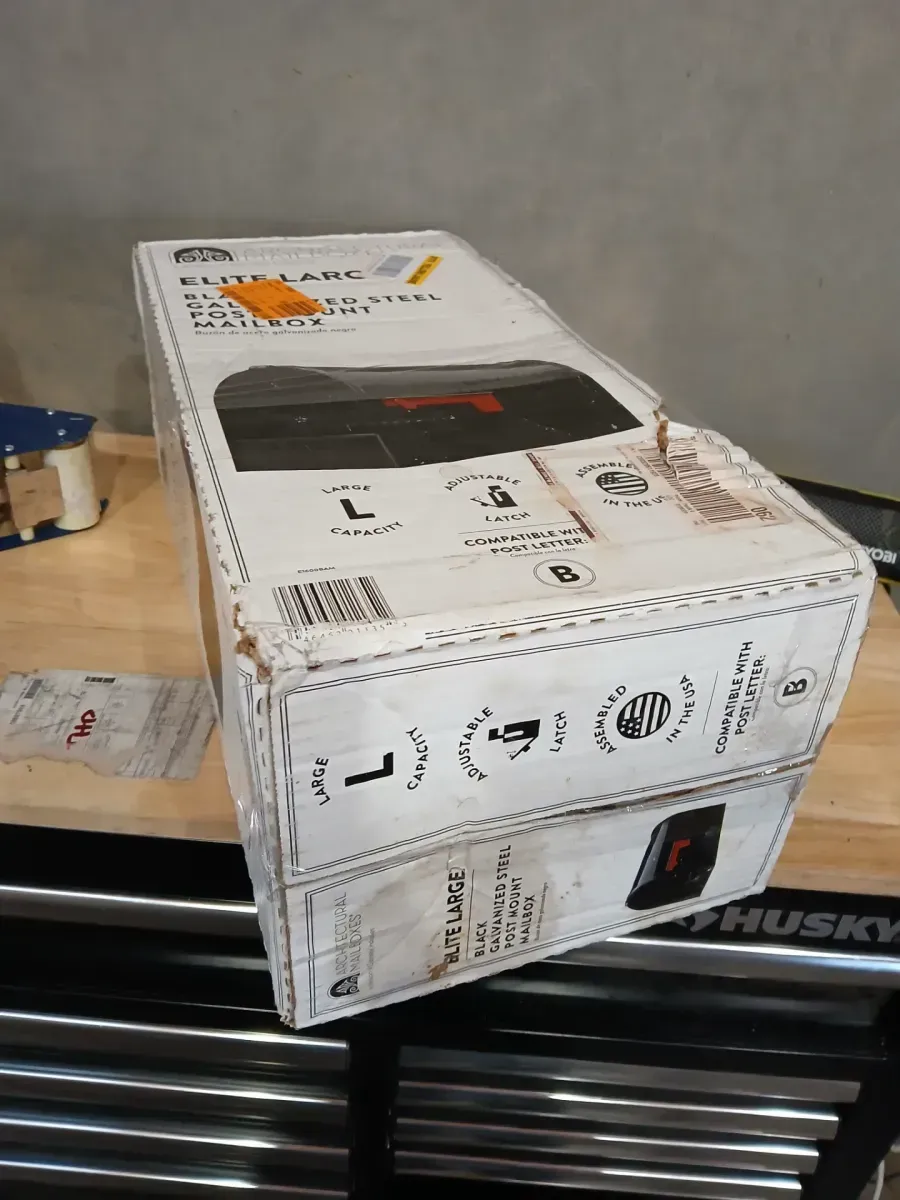 Architectural Mailboxes Elite Black, Large, Steel, Post Mount Mailbox - image 4