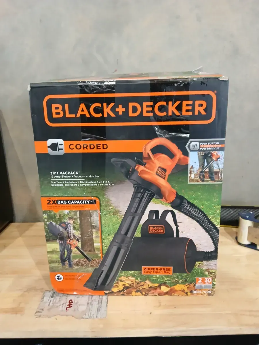 BLACK+DECKER 12 AMP 250 MPH 400 CFM Corded Electric 3-In-1 Backpack Leaf Blower, Vacuum & Mulcher - image 2