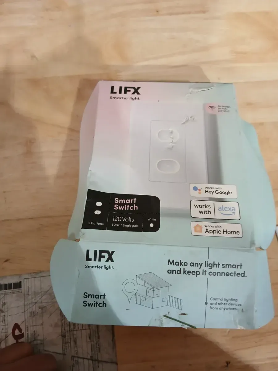 LIFX Smart Wi-Fi Connected White Touch Light Switch for Dimmable 210W LED and 650W Incandescent Bulbs, Single-Pole 2-Buttons - image 3