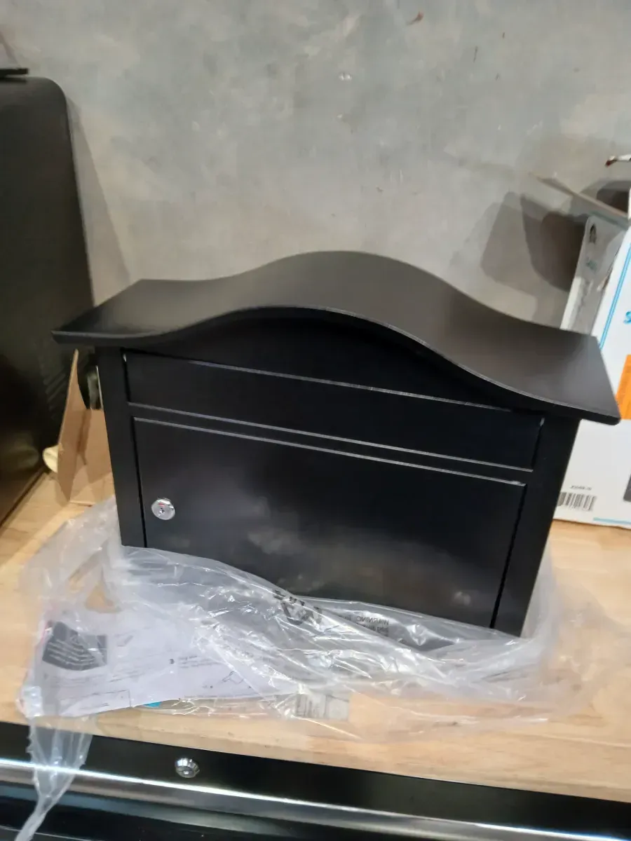 Architectural Mailboxes Saratoga Black, Medium, Steel, Locking Wall Mount Mailbox - image 5