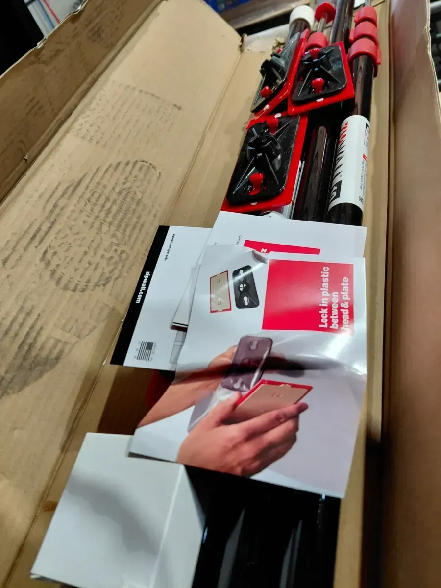 ZipWall 10 ft. Stainless Steel Dust Barrier Poles with 2-Adhesive Zippers and a Carry Bag Black (4-Pack) - image 4