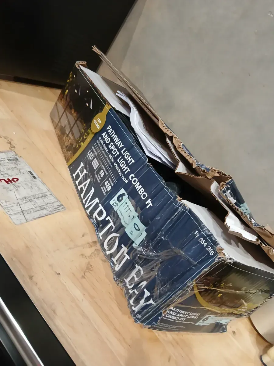 Hampton Bay 600 Lumen Black Low Voltage Integrated LED Spotlight Kit with 2-Spotlights, 4-Path Lights, Transformer, 50 ft. Cable - image 5