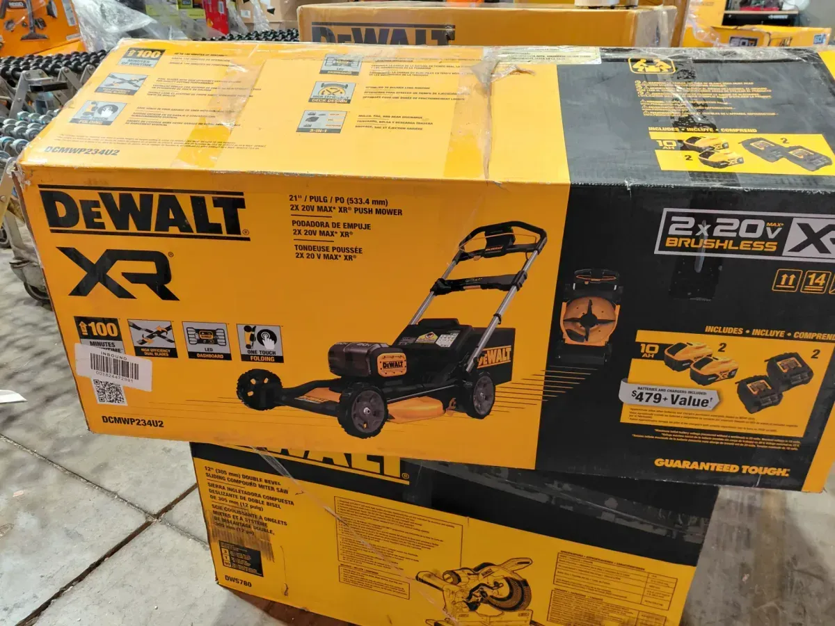 DEWALT 2x20V MAX 21 in. Cordless Battery Powered Push Lawn Mower Kit with (2) 10 Ah Batteries and Chargers - image 2