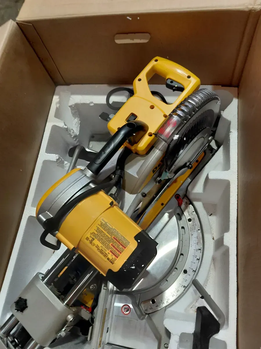 DEWALT 15 Amp Corded 12 in. Double Bevel Sliding Compound Miter Saw with XPS technology, Blade Wrench and Material Clamp - image 2