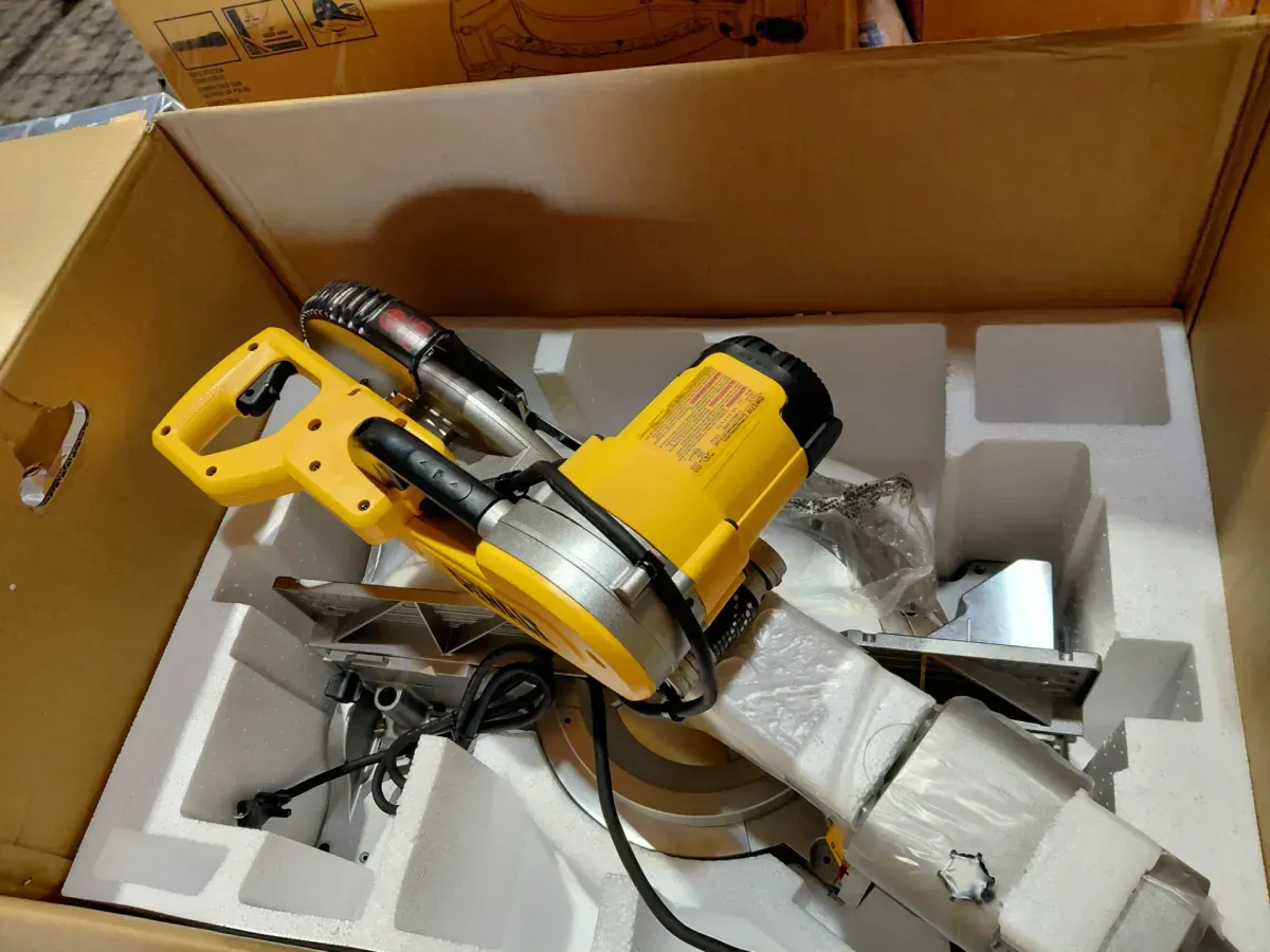 DEWALT 15 Amp Corded 12 in. Double Bevel Sliding Compound Miter Saw, Blade Wrench and Material Clamp - image 2