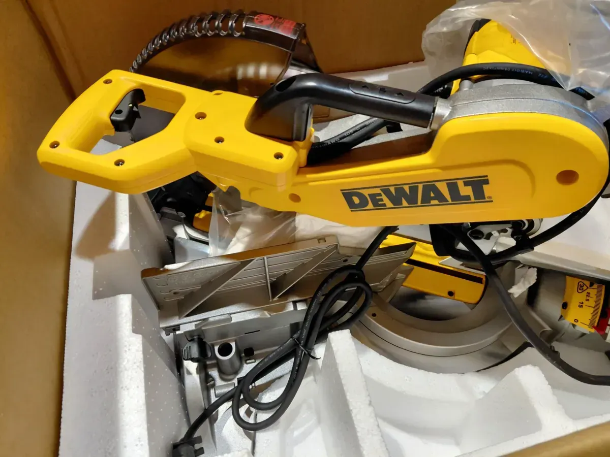 DEWALT 15 Amp Corded 12 in. Double Bevel Sliding Compound Miter Saw, Blade Wrench and Material Clamp - image 3