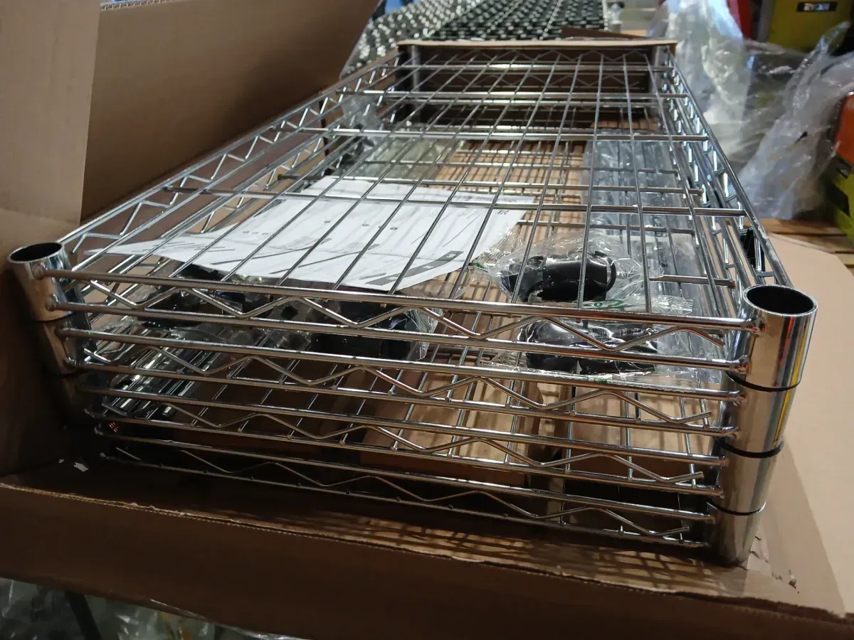 mzg Chrome 4-Tier Steel Shelving (15.7 in. x 33.5 in. x 54.4 in.) - image 4