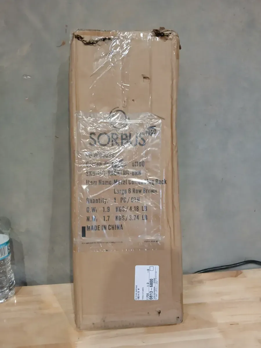 Sorbus 6-Tier 27 Hooks Brown Wall Mounted Mug Hook Rack Cup Holder (Large, Metal) - image 2