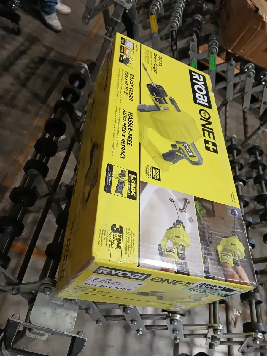 RYOBI ONE+ 18V Cordless Drain Auger with 25 ft Cable, LED Light, Auto Feed/Retract, Cable Lock, Enclosed Drum (Tool Only) - image 2