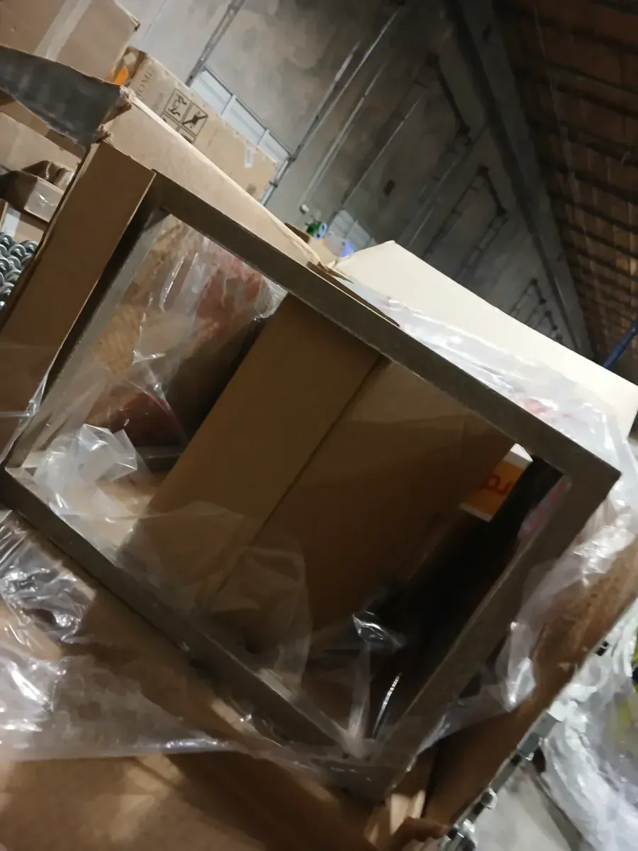 Boswell Quarter 14 in. 3-Light Brushed Nickel Farmhouse Square Chandelier with Painted Weathered Gray Wood Accents - image 5