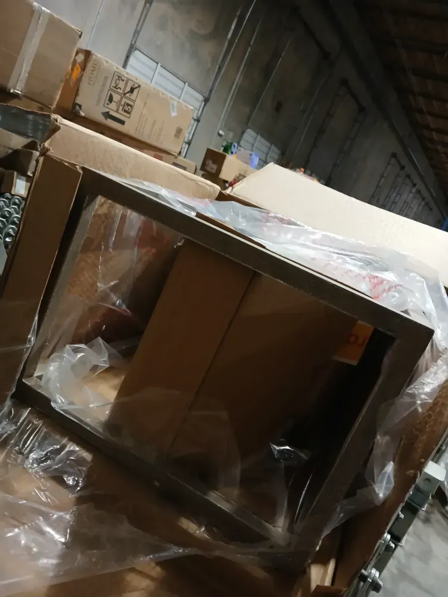 Boswell Quarter 14 in. 3-Light Brushed Nickel Farmhouse Square Chandelier with Painted Weathered Gray Wood Accents - image 4