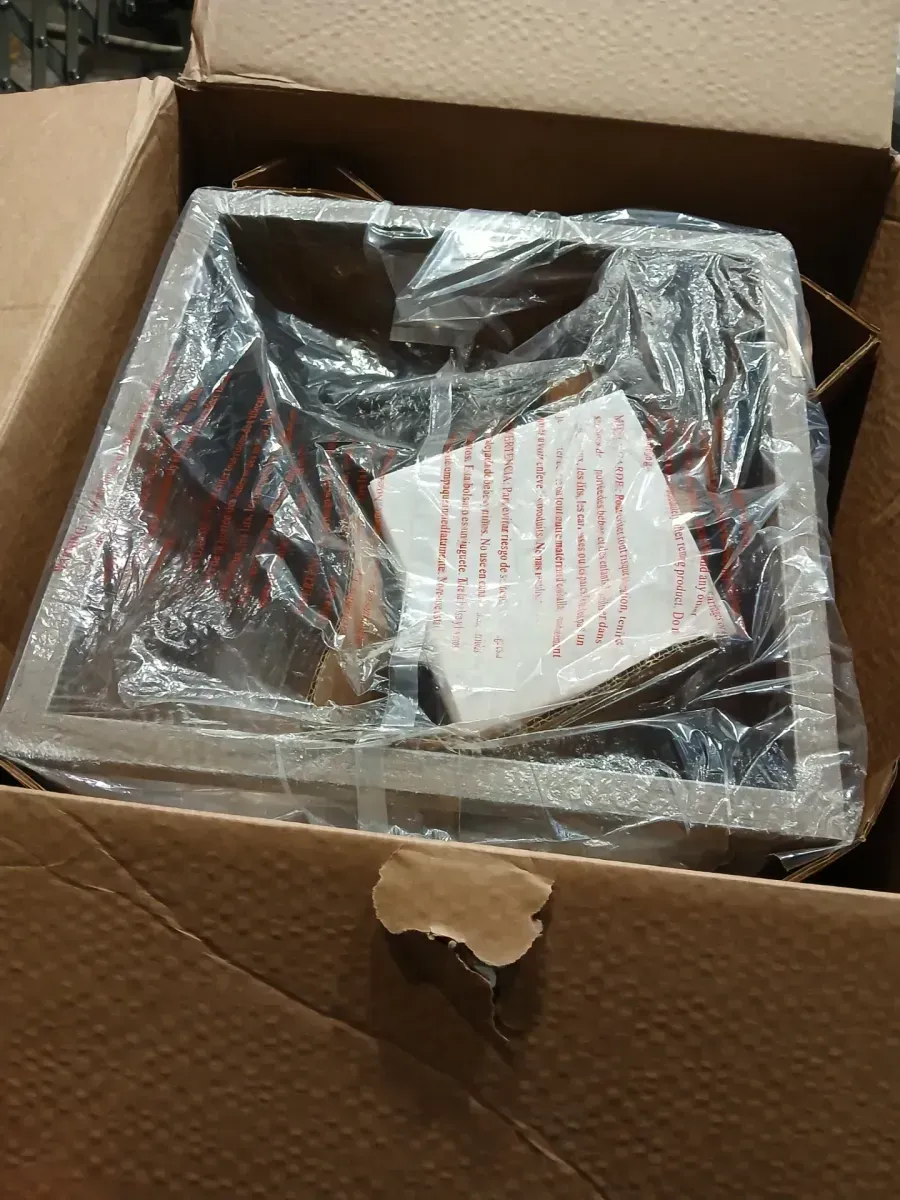 Boswell Quarter 14 in. 3-Light Brushed Nickel Farmhouse Square Chandelier with Painted Weathered Gray Wood Accents - image 3