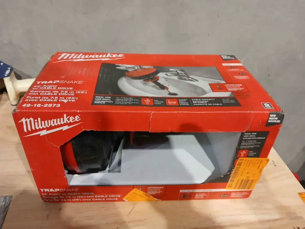 Milwaukee Trap Snake Auger Drain Cleaning Kit - image 2