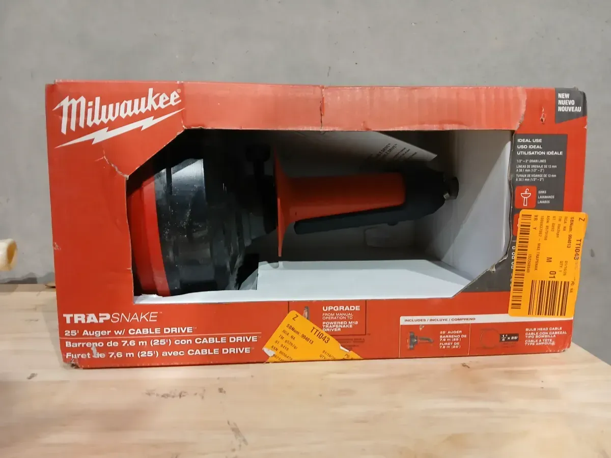 Milwaukee Trap Snake Auger Drain Cleaning Kit - image 3