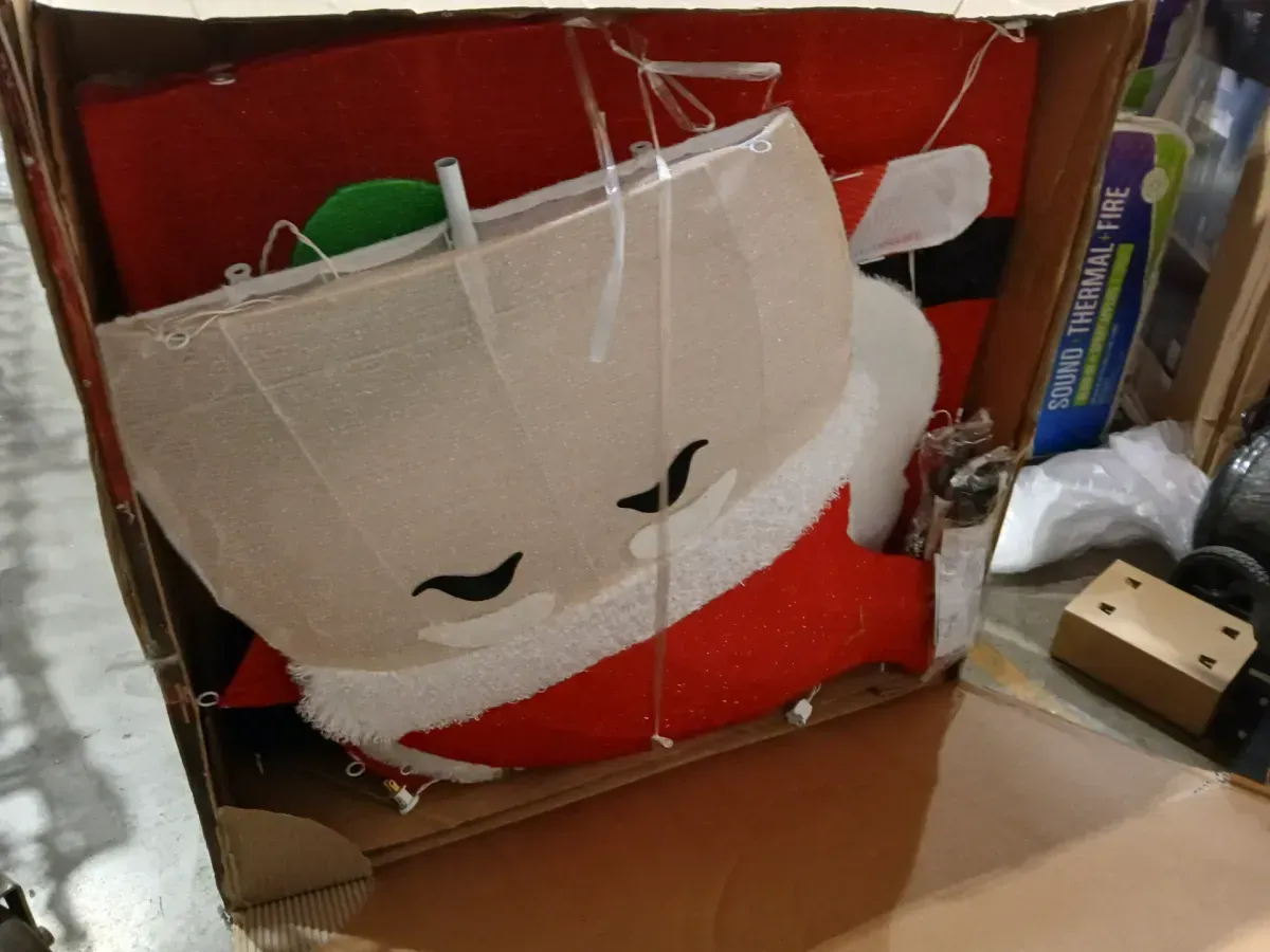 Home Accents Holiday 8 ft Yuletide Lane Giant-Sized LED Santa with Candy Cane - image 2