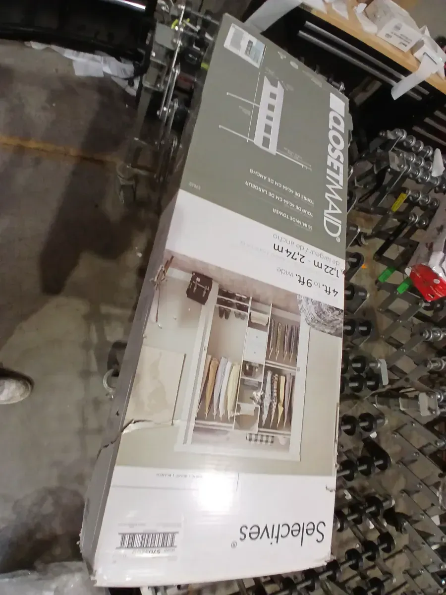 ClosetMaid Selectives 48 in. W - 112 in. W White Reach-In Tower Wall Mount 6-Shelf Wood Closet System - image 2