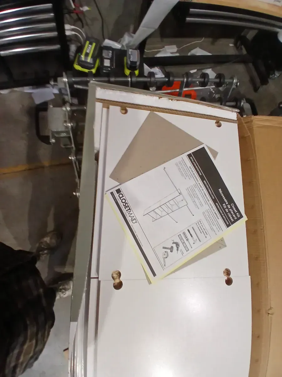 ClosetMaid Selectives 48 in. W - 112 in. W White Reach-In Tower Wall Mount 6-Shelf Wood Closet System - image 6