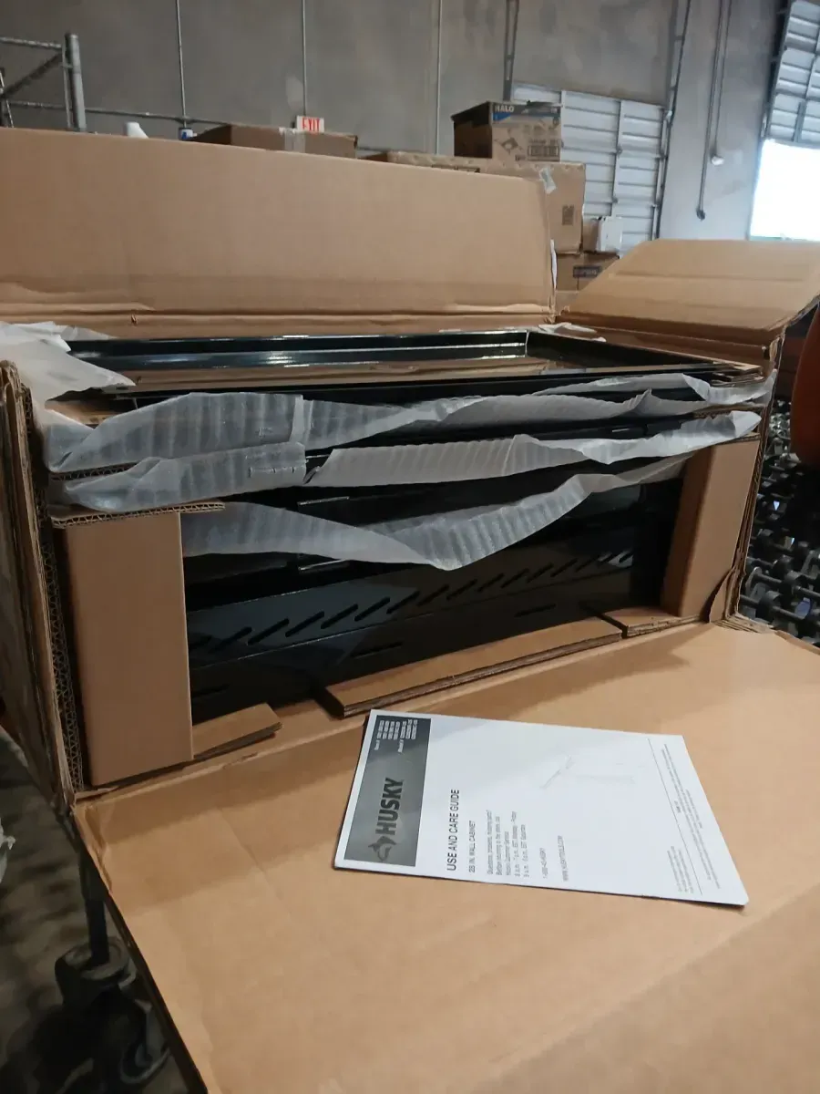 Husky Ready-to-Assemble 24-Gauge 1-Shelf Steel Wall Mounted Garage Cabinet in Black (28 in. W x 29.7 in. H x 12 in. D) - image 3