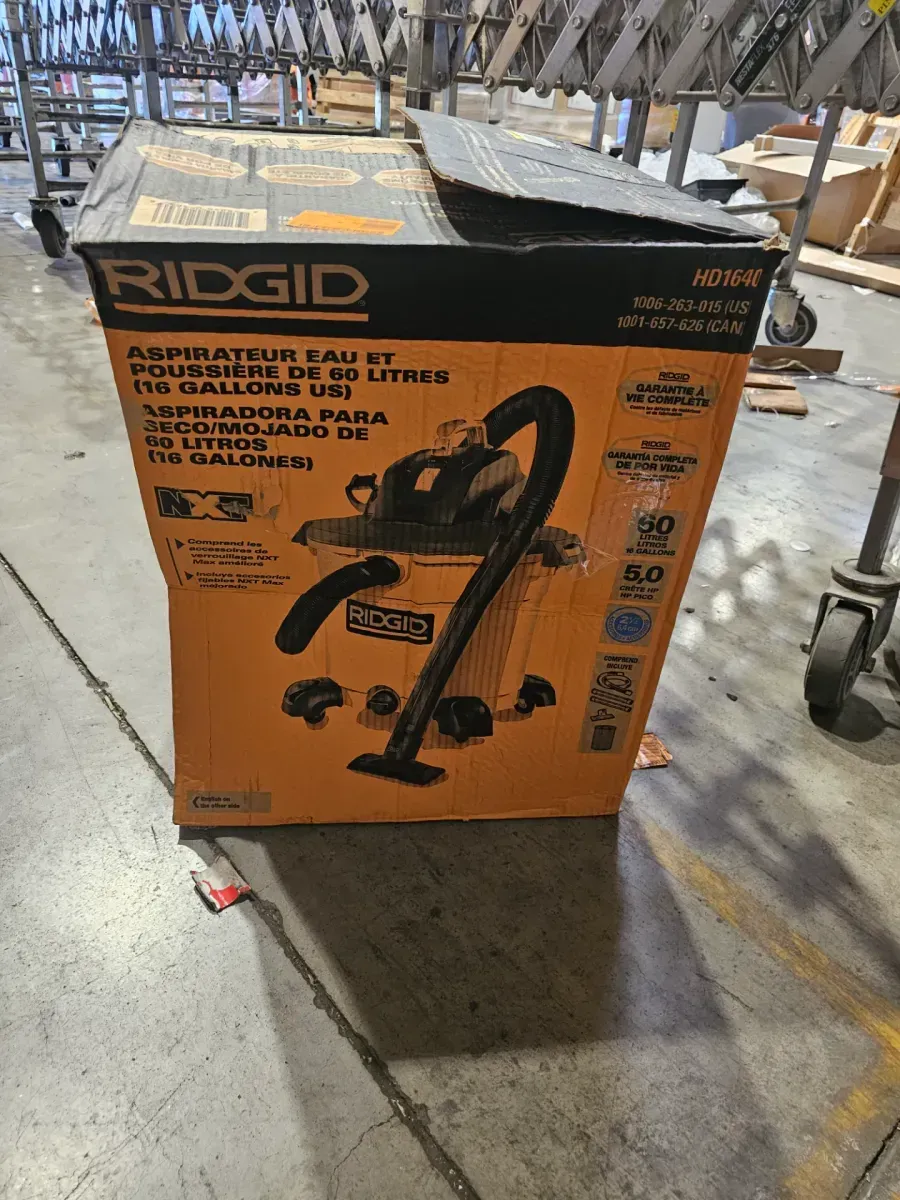 RIDGID 16 Gal. 5.0 Peak HP NXT Shop Vacuum Wet Dry Vac with General Debris Filter, Locking Hose and Attachments HD1640 - image 3