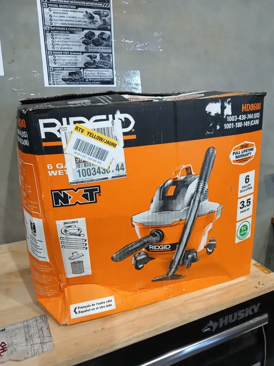 RIDGID 6 Gal. 3.5 Peak HP NXT Shop Vacuum Wet Dry Vac with General Debris Filter, Locking Hose and Attachments HD06001 - image 2